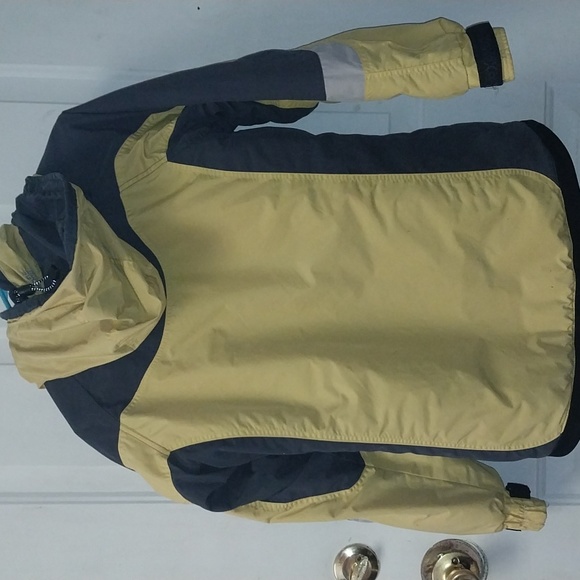 Columbia "Challenge Series" Full Zip Woman's Small Jacket W/ Hood Yellow/Gray - Picture 2 of 11